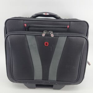 Wenger Rolling Carry On Suitcase 16 Inch Business Travel Luggage Black